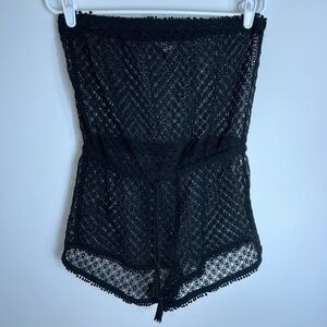 VICTORIAS SECRET BLACK SWIM COVERUP MEDIUM